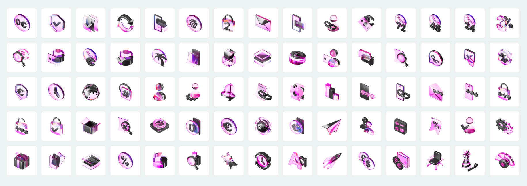 Finom rebranding icons and communication assets