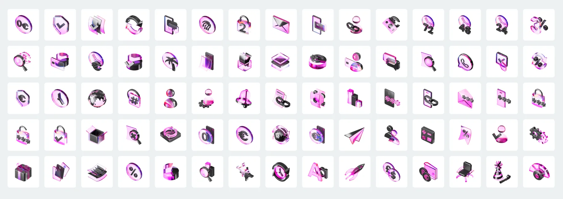 Finom rebranding icons and communication assets